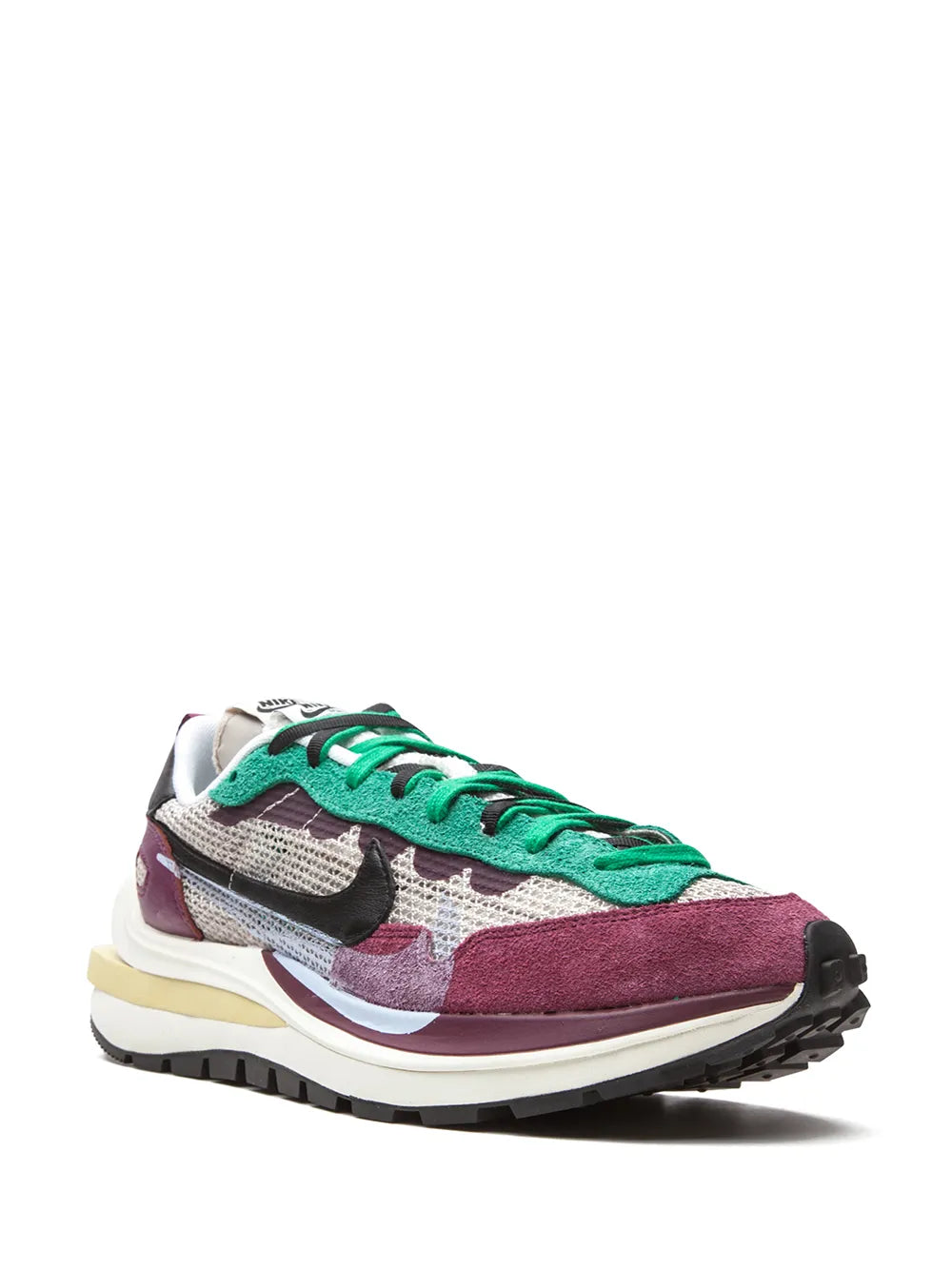 Nike X Sacai Vaporwaffle Villain Red/Neptune Green Sneakers