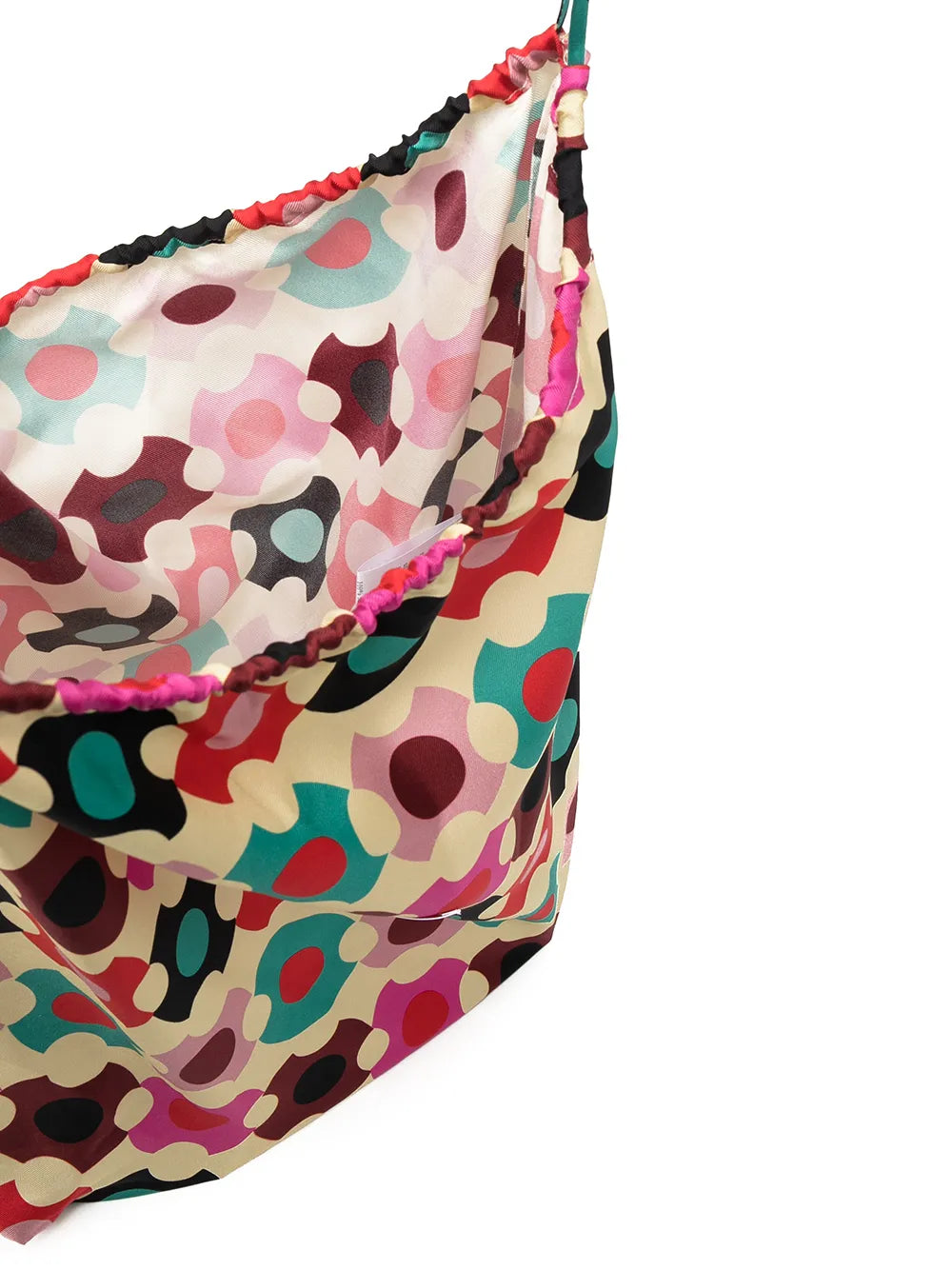 La DoubleJgeometric logo silk bucket bag