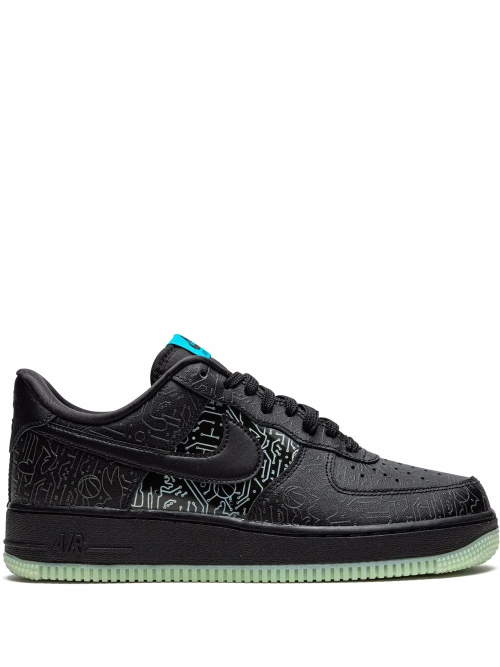 Nike X Sapce Jam Air Force 1 Low Computer Chip Sneakers