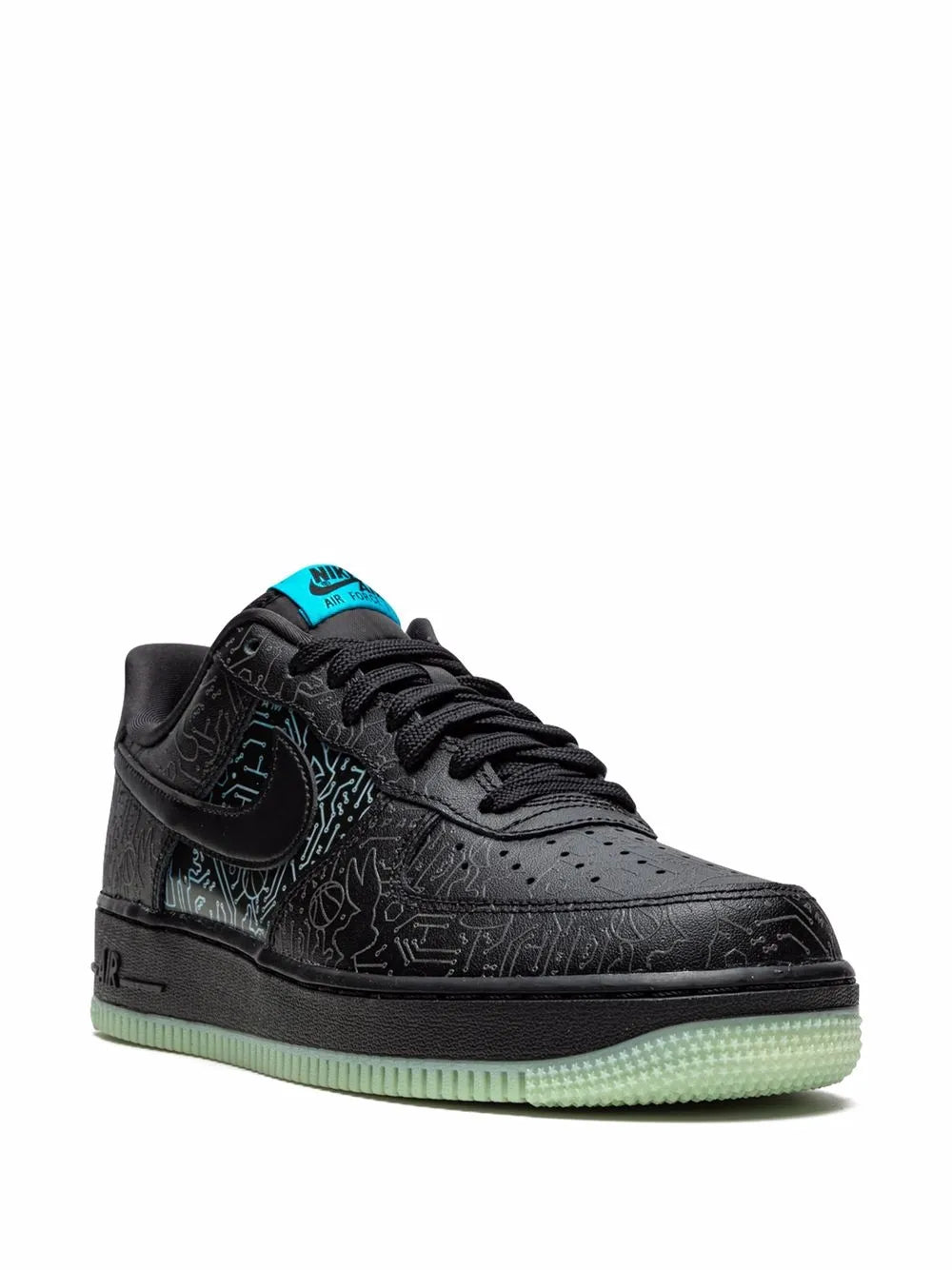 Nike X Sapce Jam Air Force 1 Low Computer Chip Sneakers
