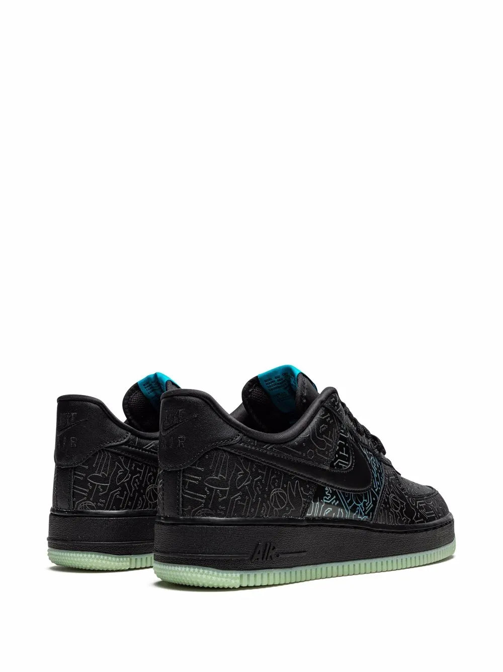 Nike X Sapce Jam Air Force 1 Low Computer Chip Sneakers