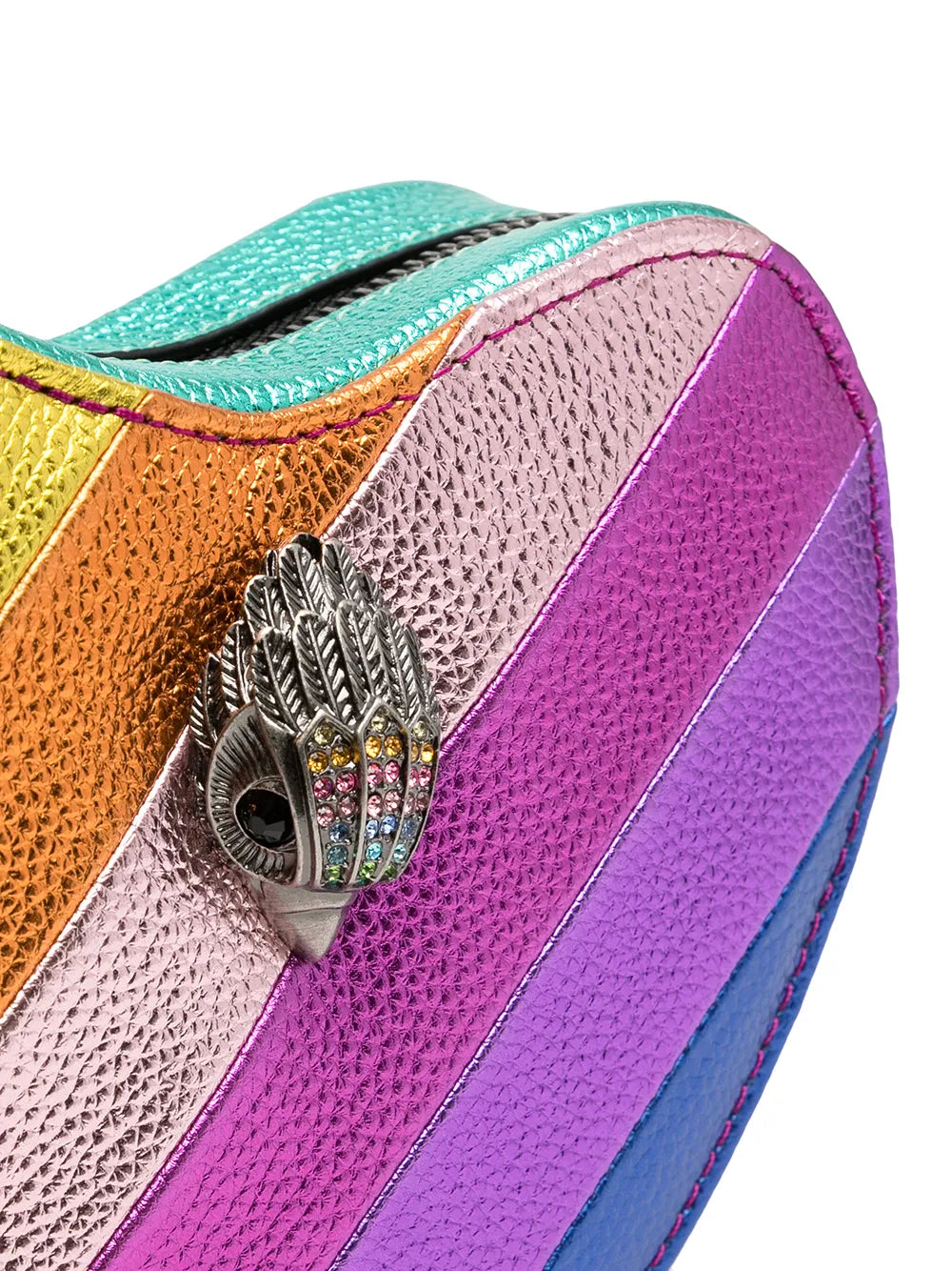 Kurt Geiger LondonKensington Heart stripe-print crossbody bag