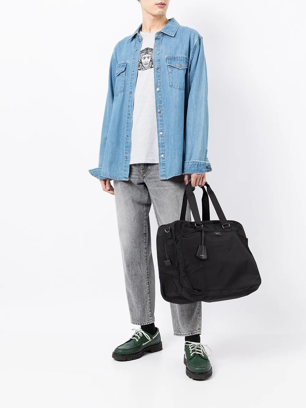 agn b. logo-patch duffle bag