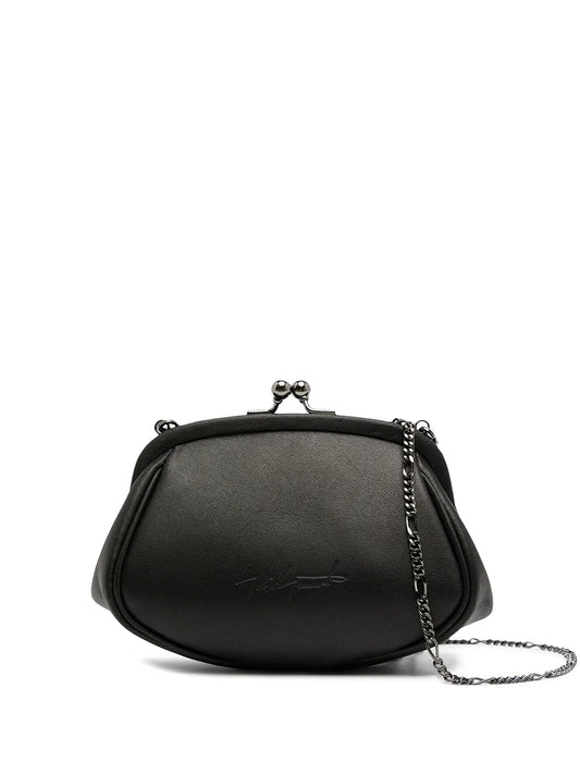 Discord Yohji Yamamotoclasp leather shoulder bag