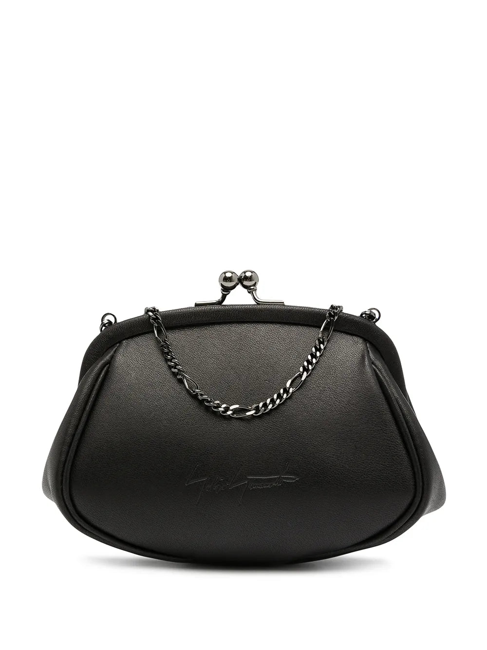 Discord Yohji Yamamotoclasp leather shoulder bag