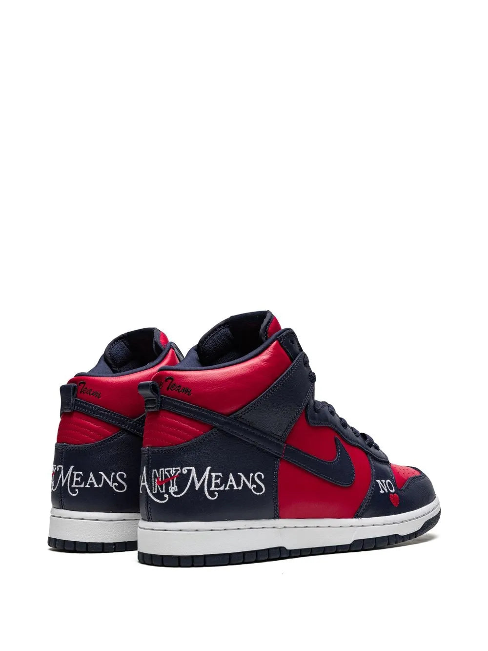 Nike X Supreme Sb Dunk High By Any Means Navy/Red Sneakers