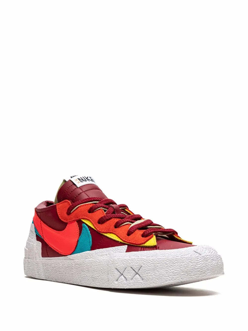Nike X Kaws X Sacai Blazer Low Red Sneakers