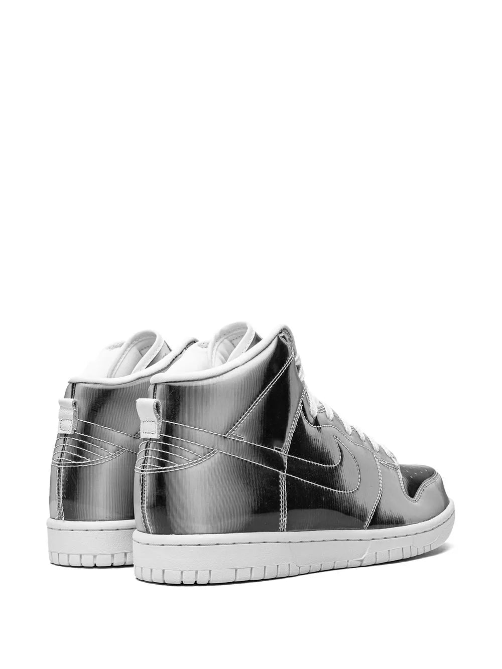 Nike X Clot Dunk High Metallic Silver Sneakers