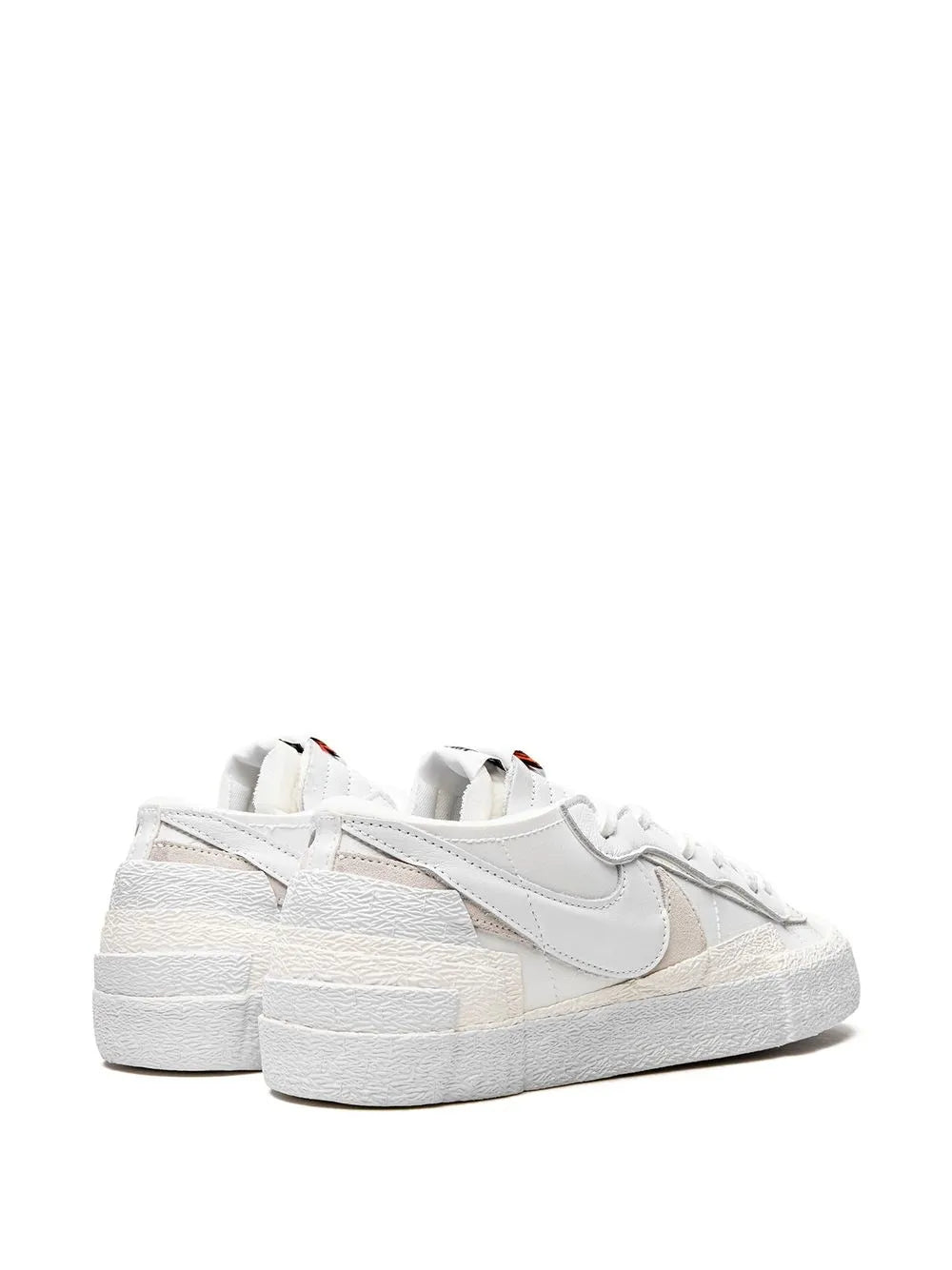 Nike X Sacai Blazer Low White Patent Leather Sneakers