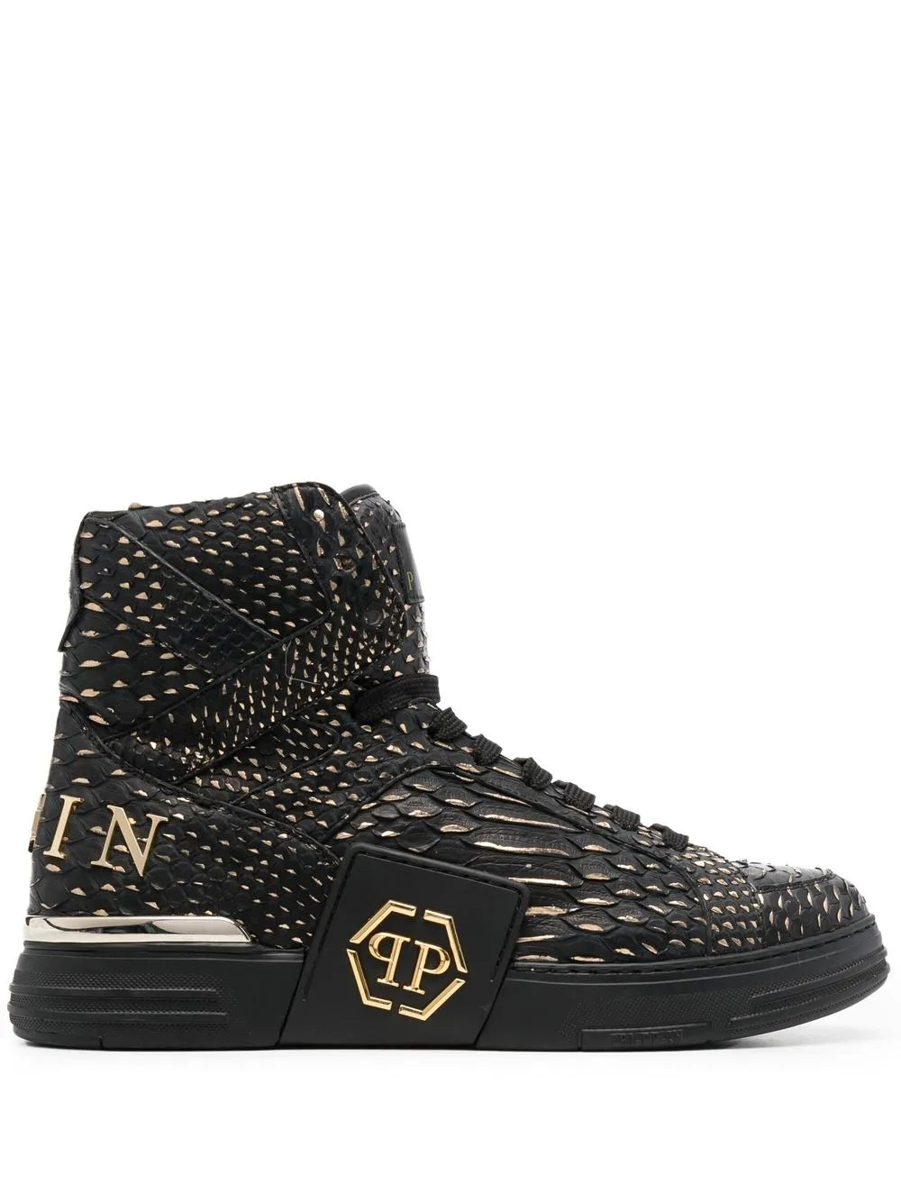 Philipp Plein Snakeskin-Effect High-Top