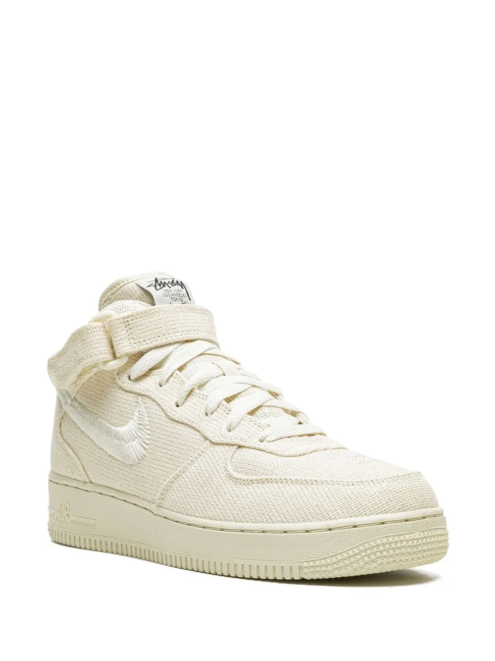 Nike X Stussy Air Force 1 Mid Fossil Sneakers