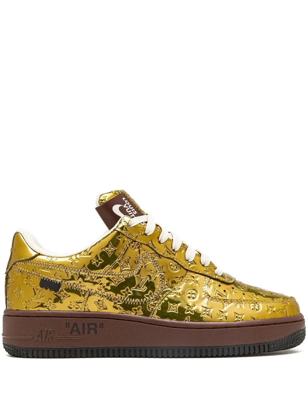 Nike X Louis Vuitton Air Force 1 Low Virgil Abloh - Metallic Gold Sneakers