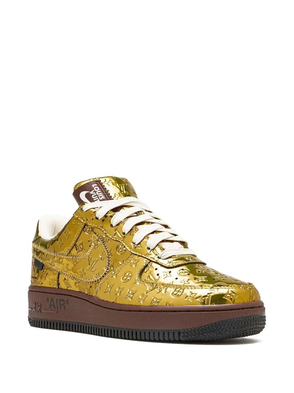Nike X Louis Vuitton Air Force 1 Low Virgil Abloh - Metallic Gold Sneakers
