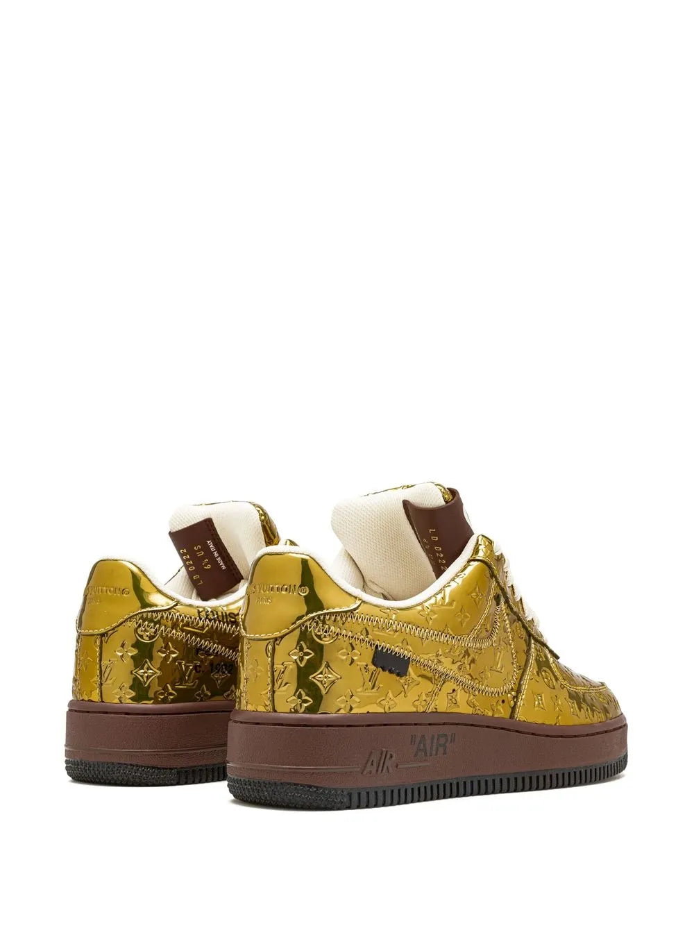 Nike X Louis Vuitton Air Force 1 Low Virgil Abloh - Metallic Gold Sneakers