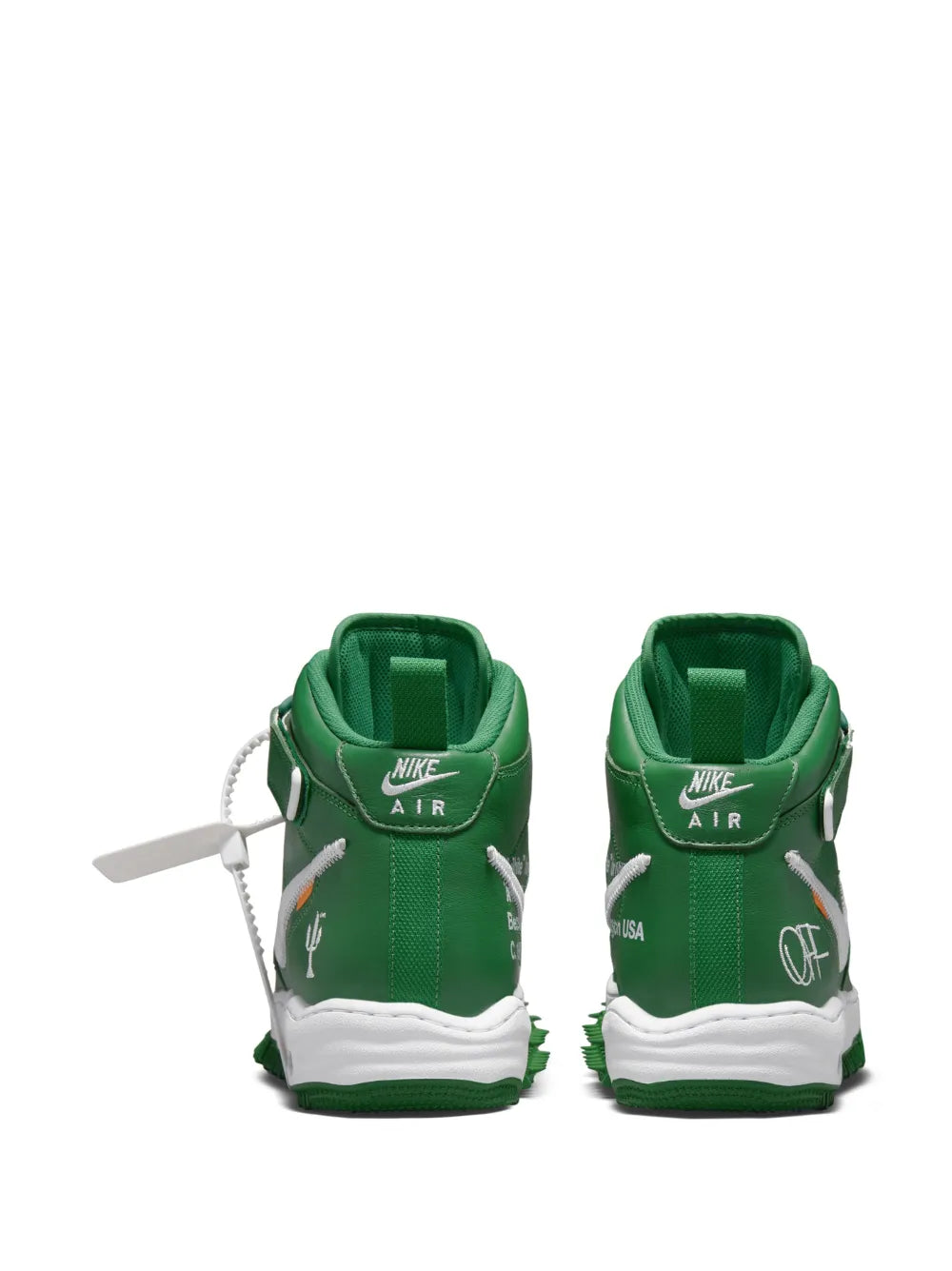 Nike X Off-White Air Force 1 Mid Pine Green Sneakers