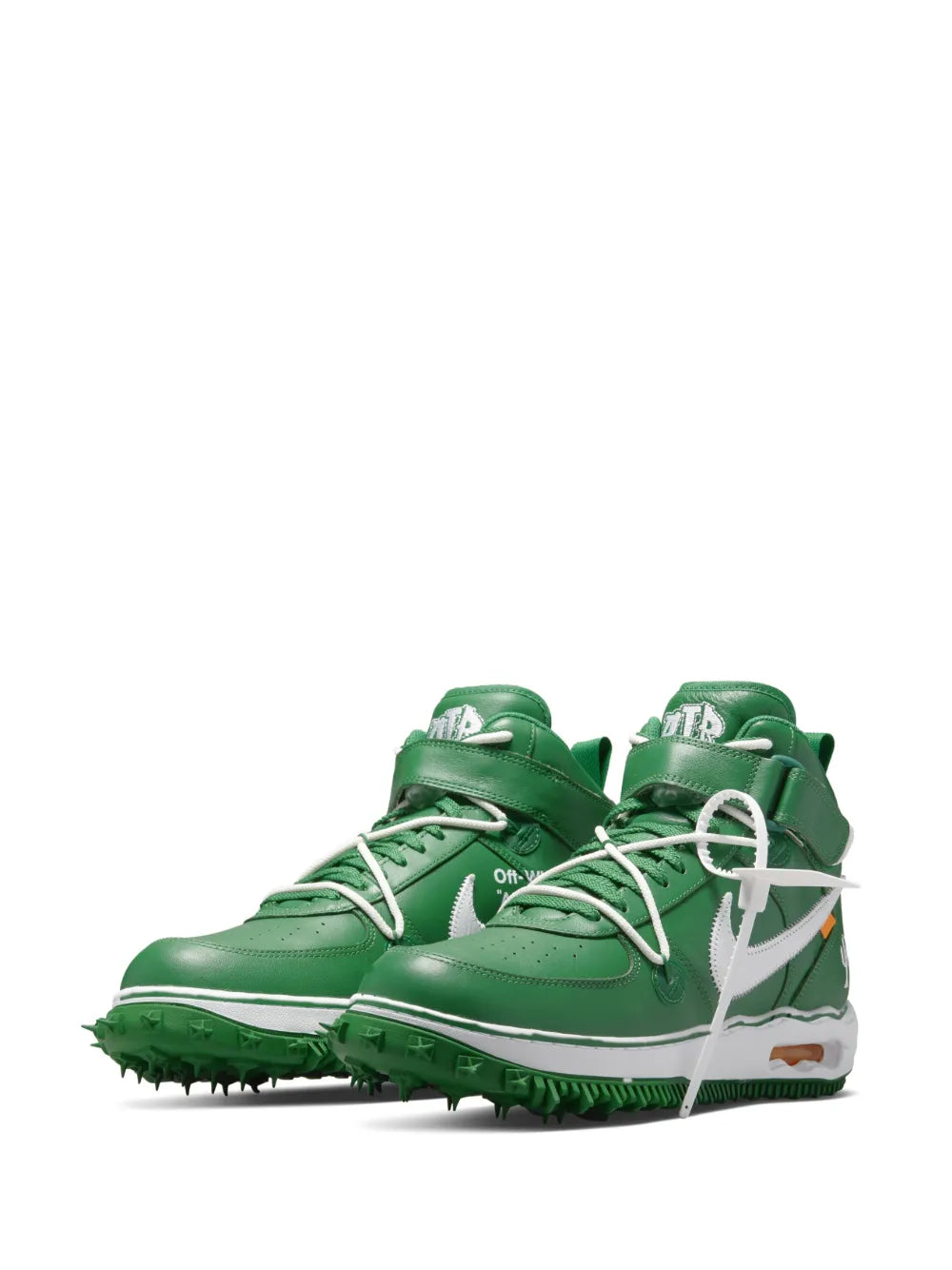 Nike X Off-White Air Force 1 Mid Pine Green Sneakers