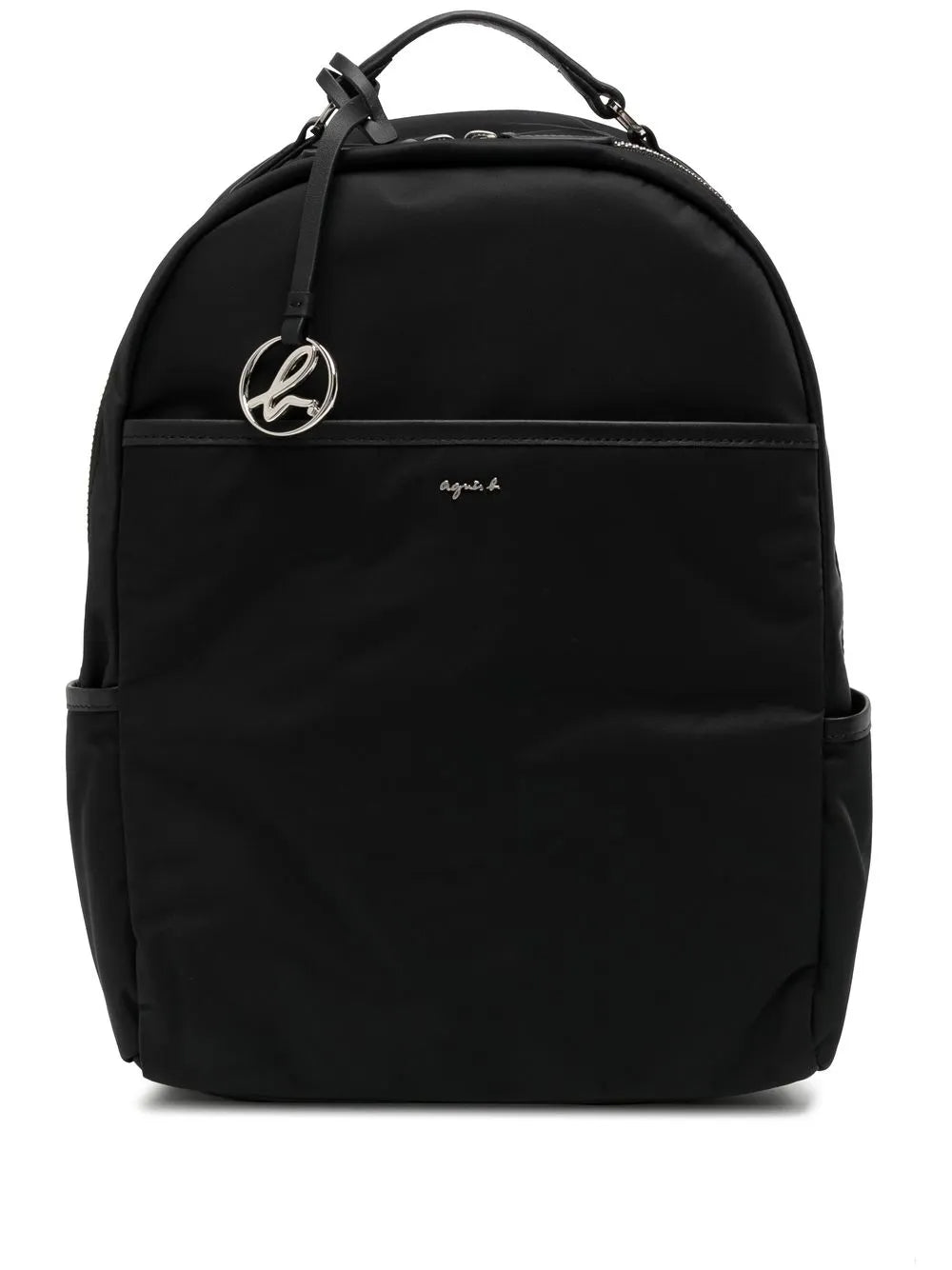 agn b. logo-charm zip-around backpack