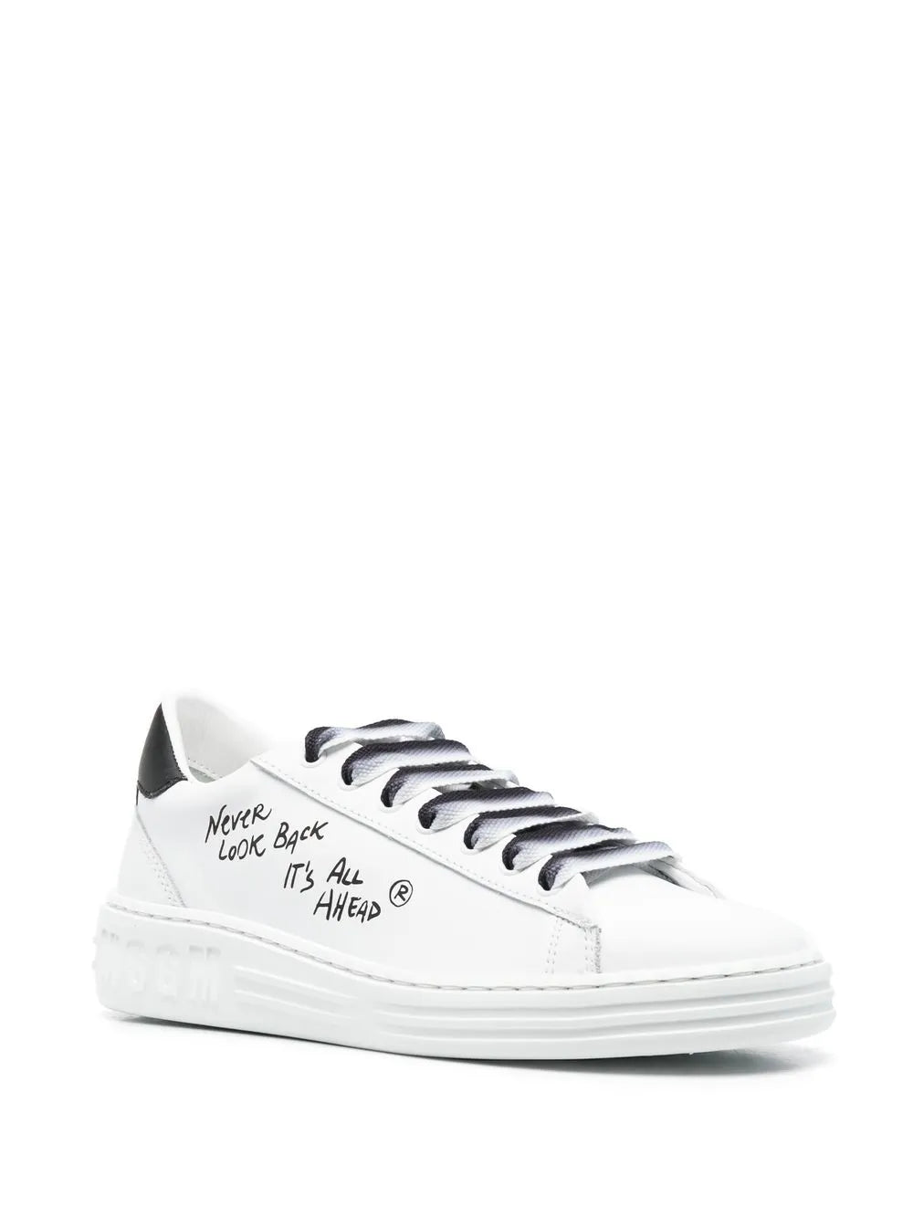 MSGM Slogan-Print Leather