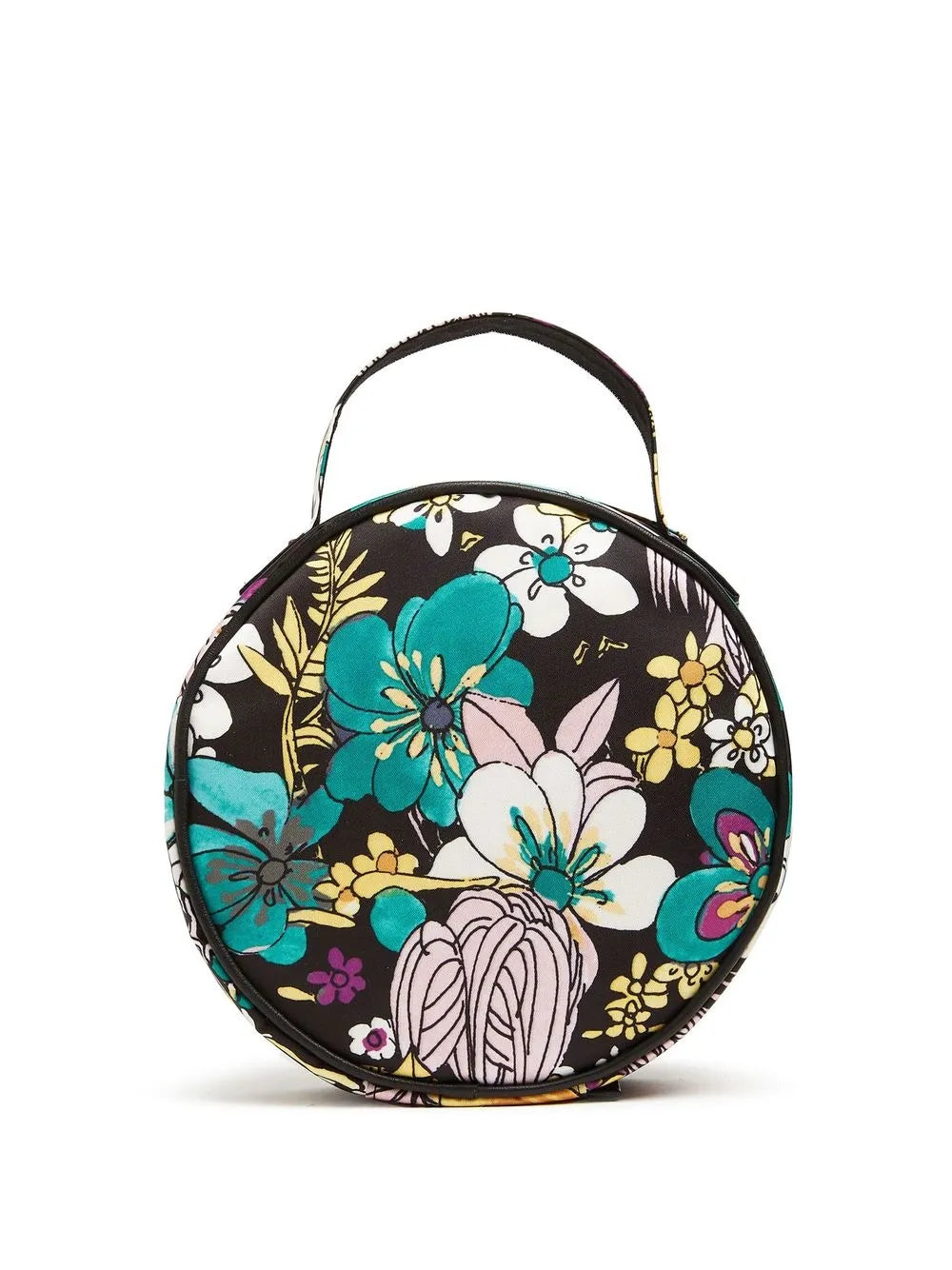 La DoubleJfloral print round clutch