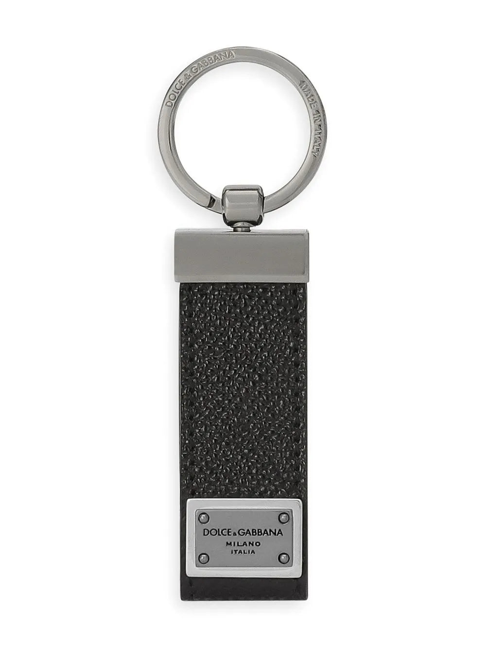 Dolce & Gabbanalogo-tag leather keyring