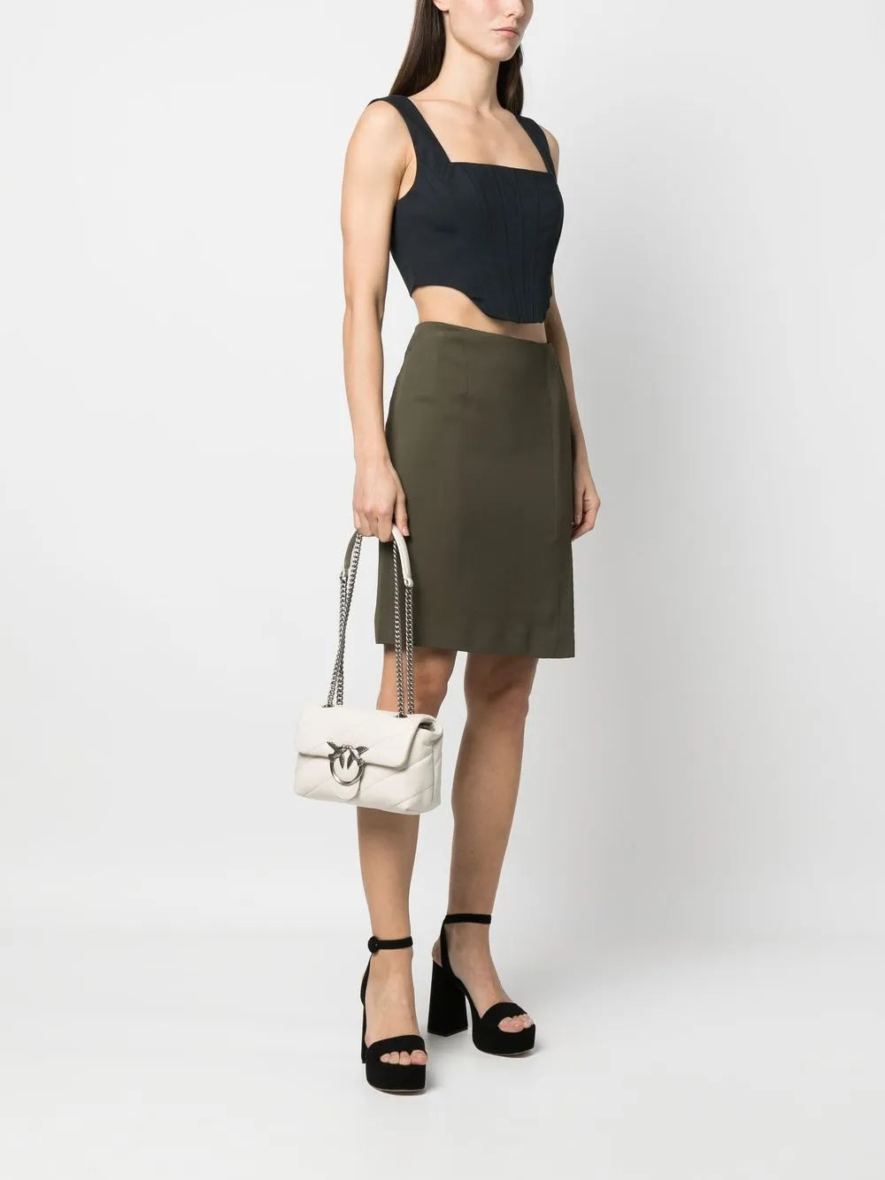 PINKOquilted sheepskin shoulder bag