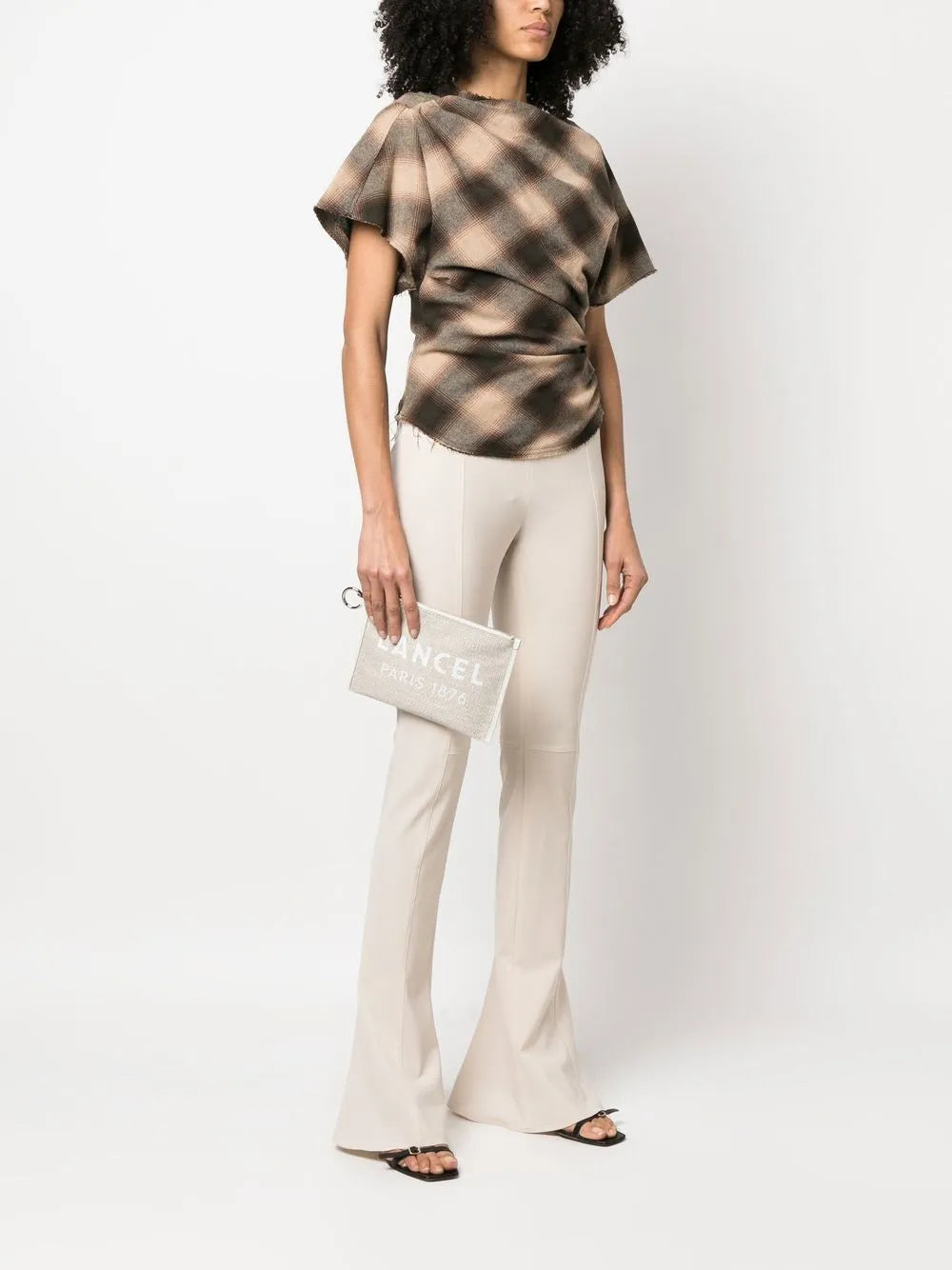 Lancellogo-print clutch bag