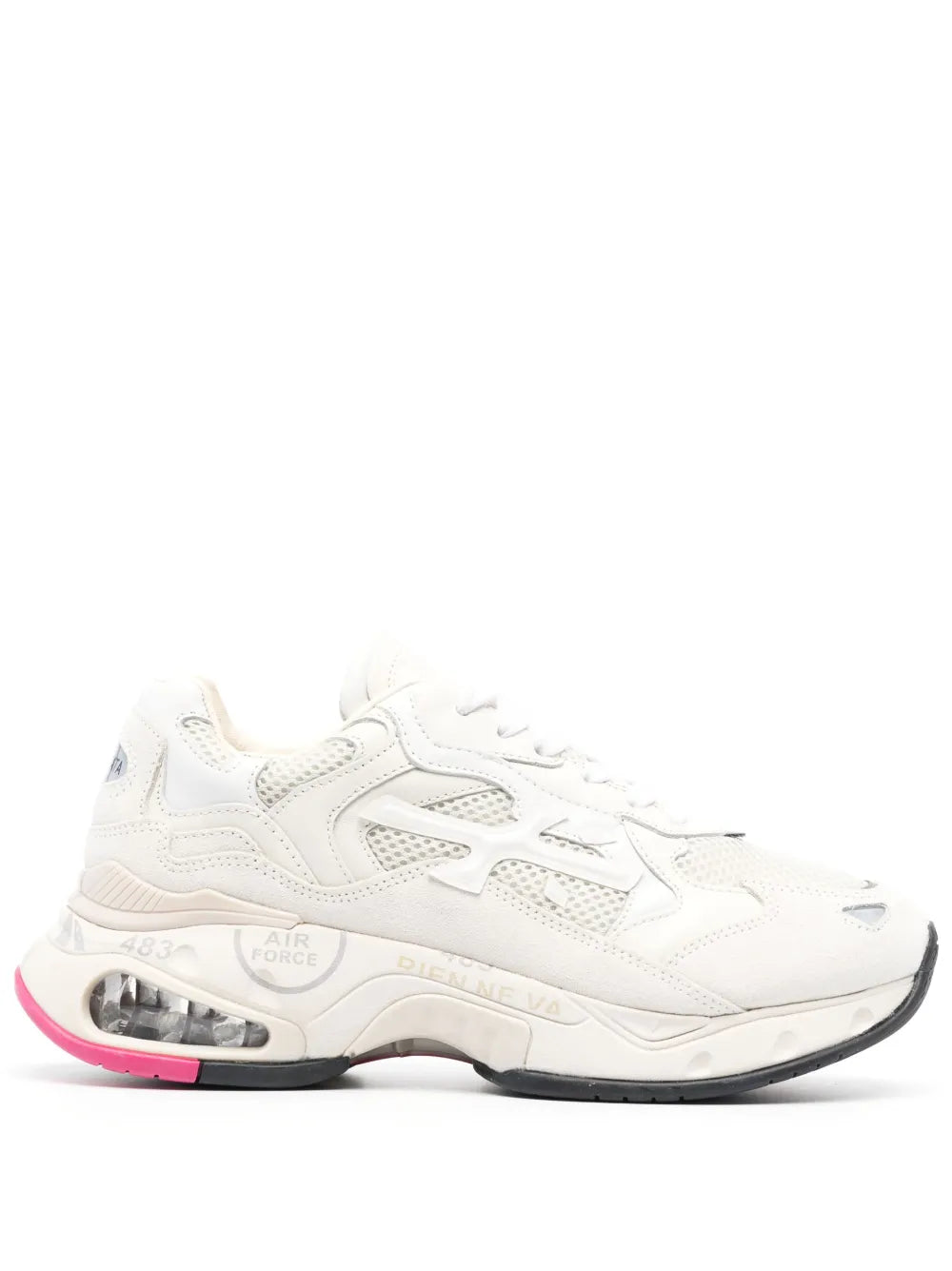 Premiata Panelled-Mesh Low-Top