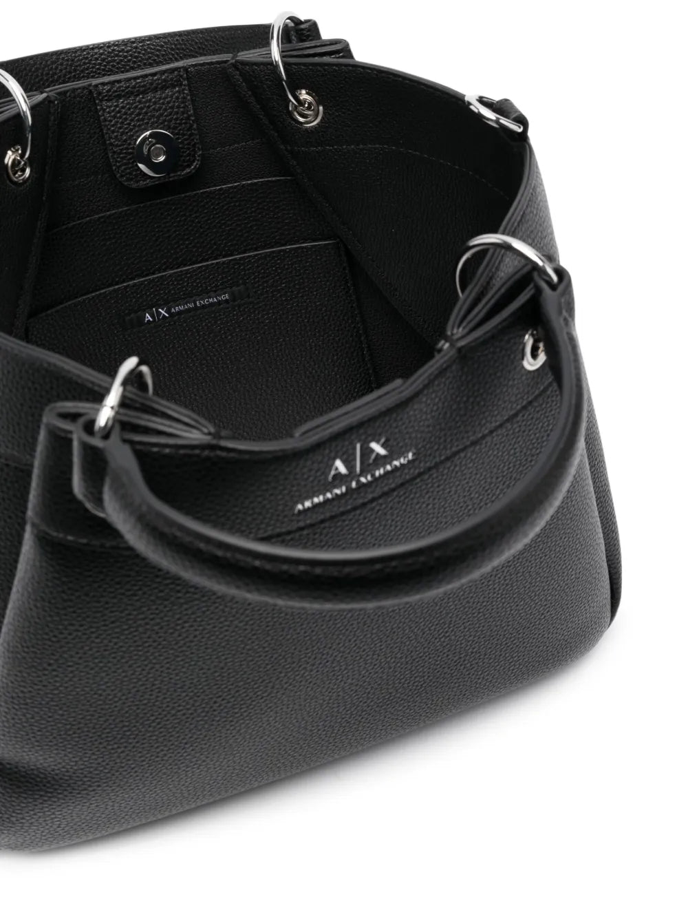 Armani Exchangelogo-print leather tote