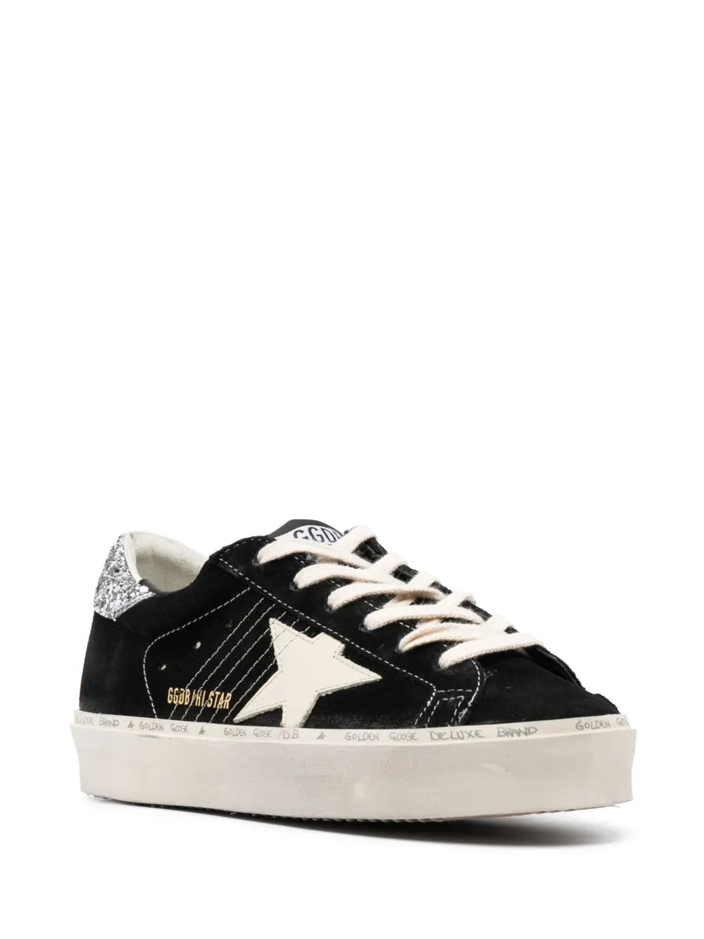 Golden Goose Hi Star Glitter Suede