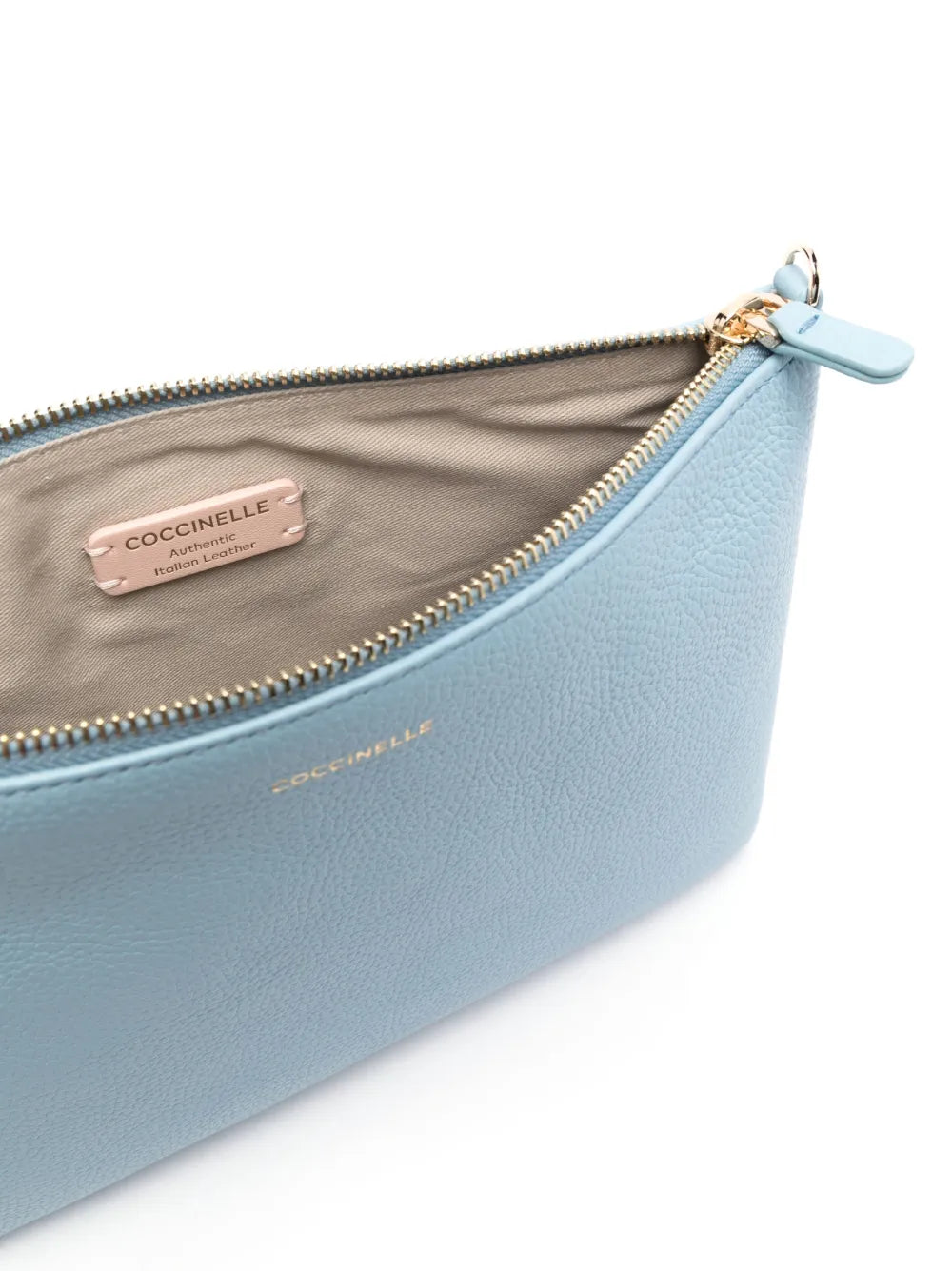 Coccinellepebbled-texture leather crossbody bag