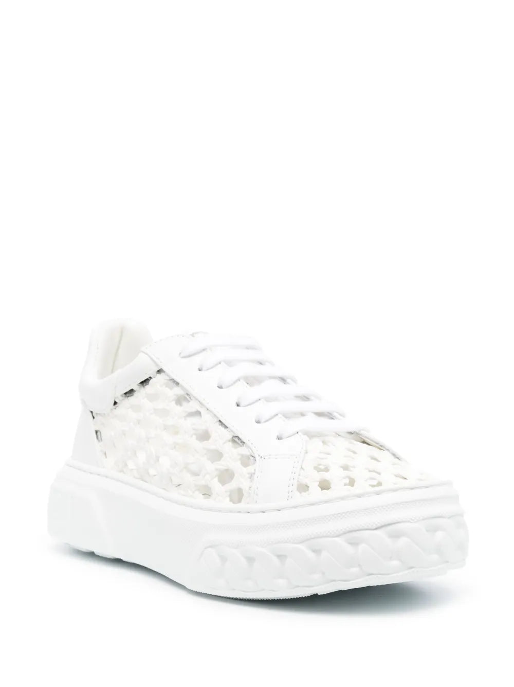 Casadei Cut-Out Low-Top Leather