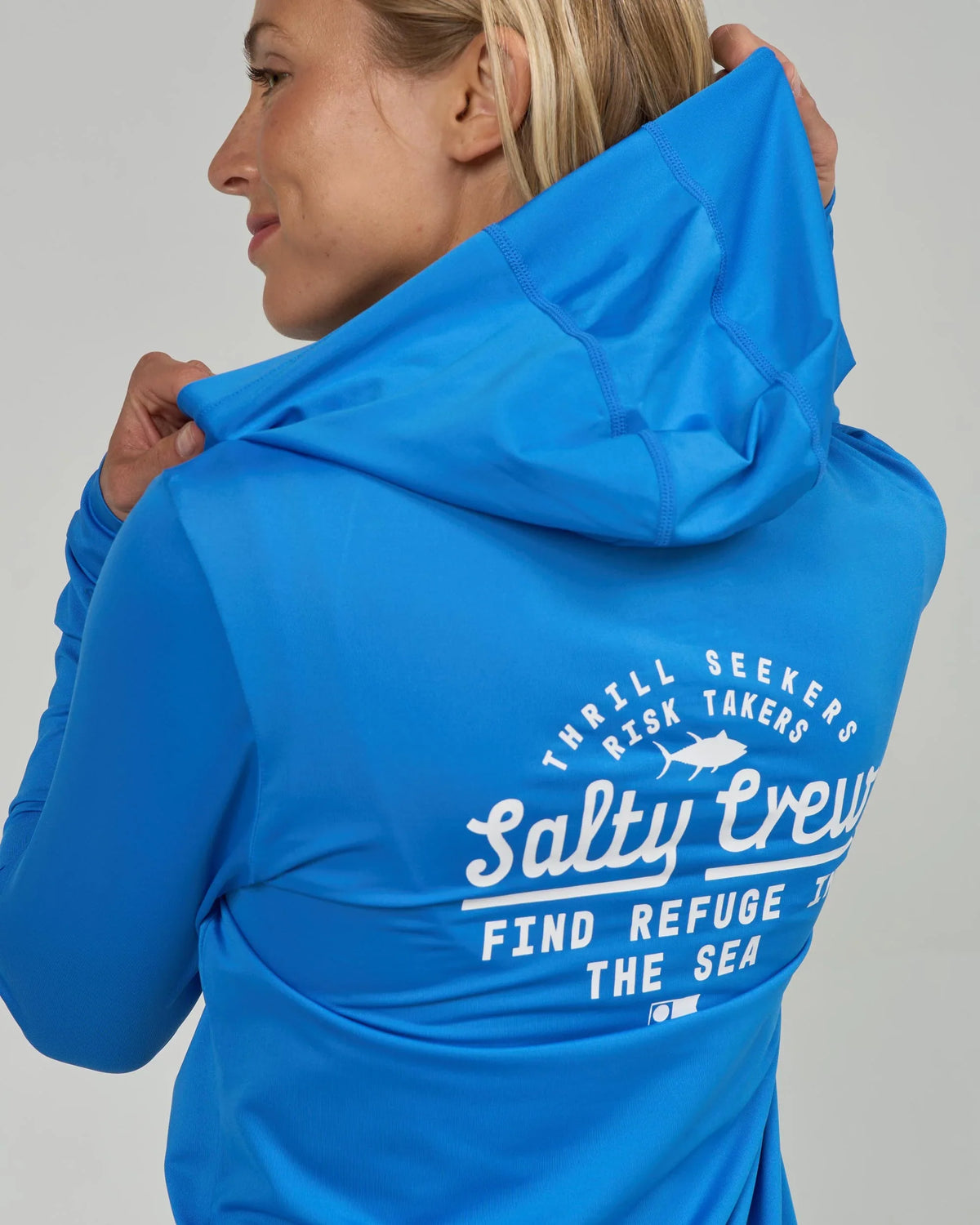 Scripted Hooded Sunshirt