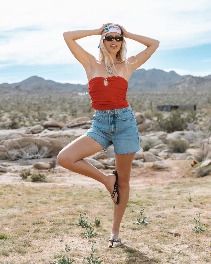 Riley Cut-Off Denim Shorts