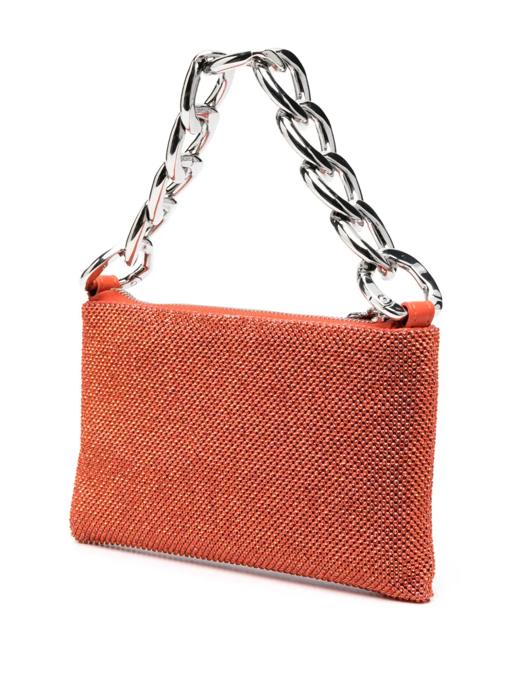 Patrizia PepeMaxichain rhinestone clutch bag