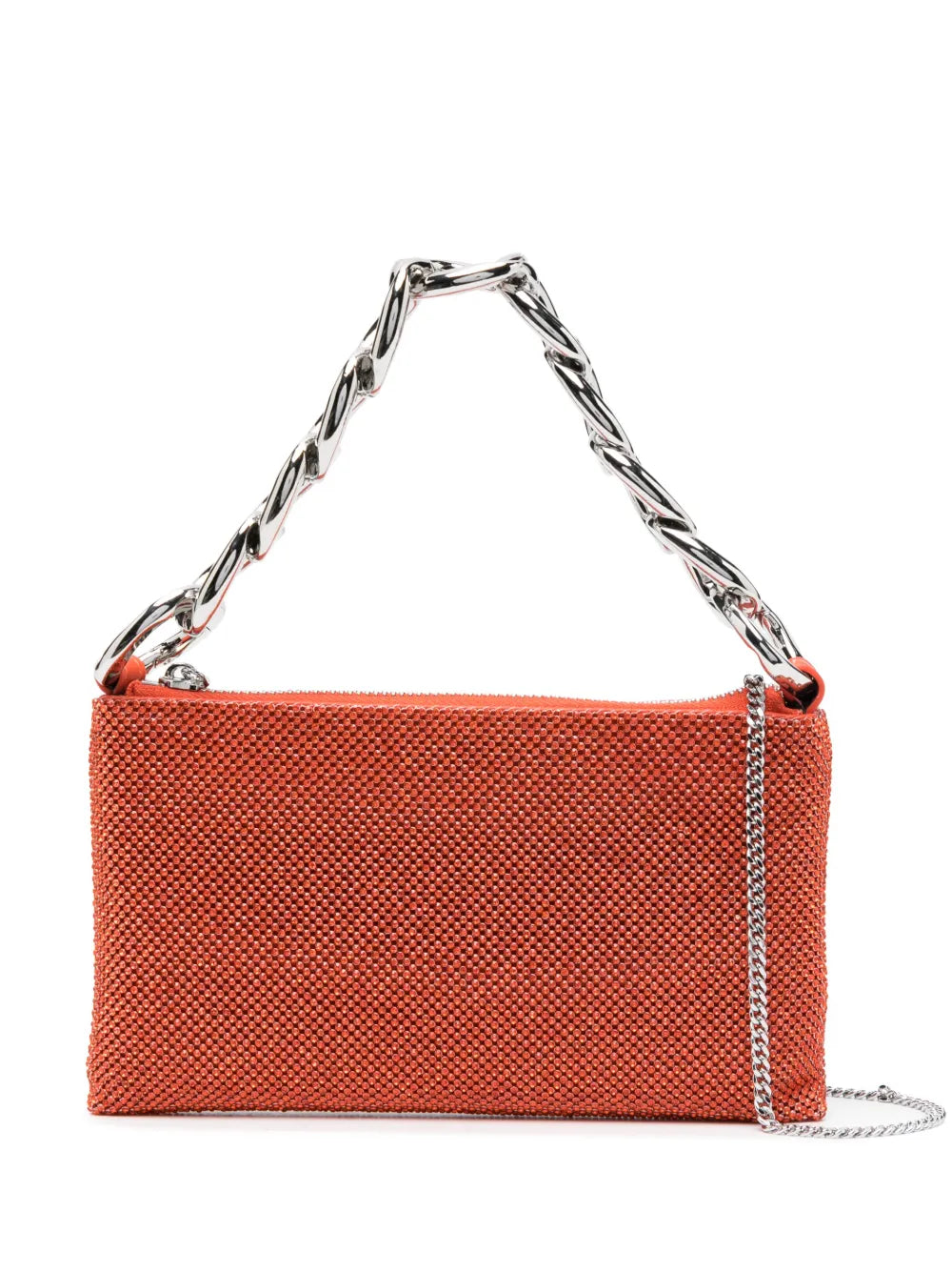 Patrizia PepeMaxichain rhinestone clutch bag