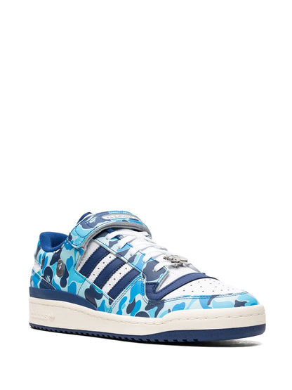 adidas Forum 84 Low Bape 30Th Anniversary Blue Camo Sneakers