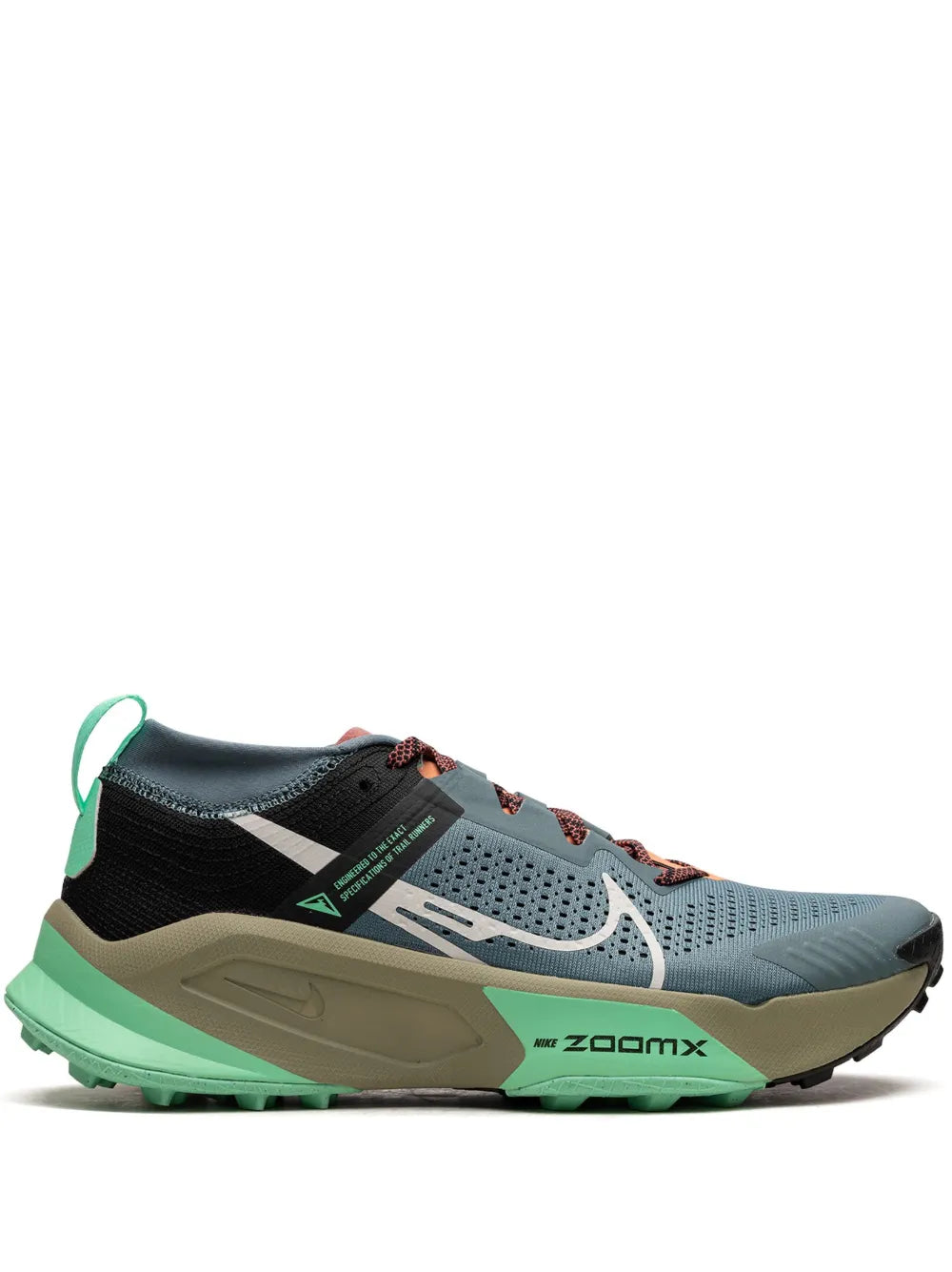 Nike Zoomx Zegama Trail Light Slate/Grey/Glow Green/Bone/Black Sneakers