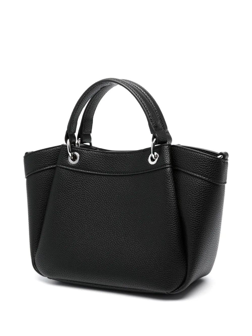 Armani Exchangelogo-debossed grained-texture tote bag