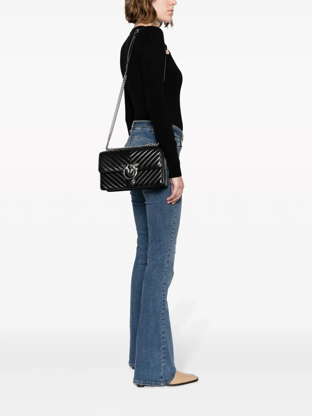 PINKOLove Bird quilted shoulder bag
