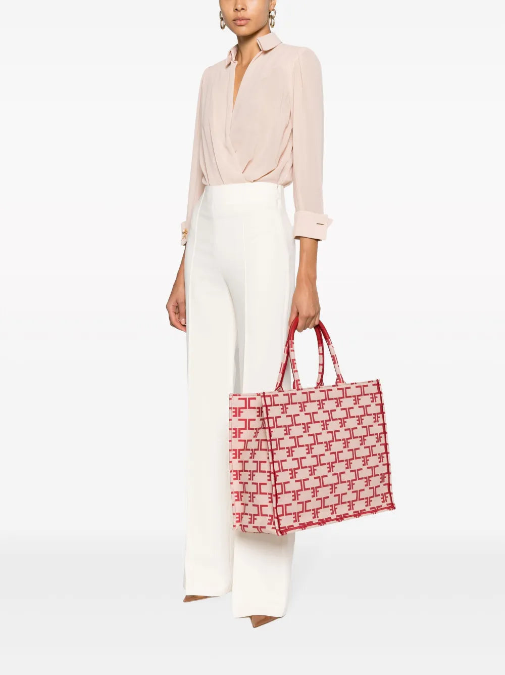 Elisabetta Franchilarge monogram-jacquard tote bag