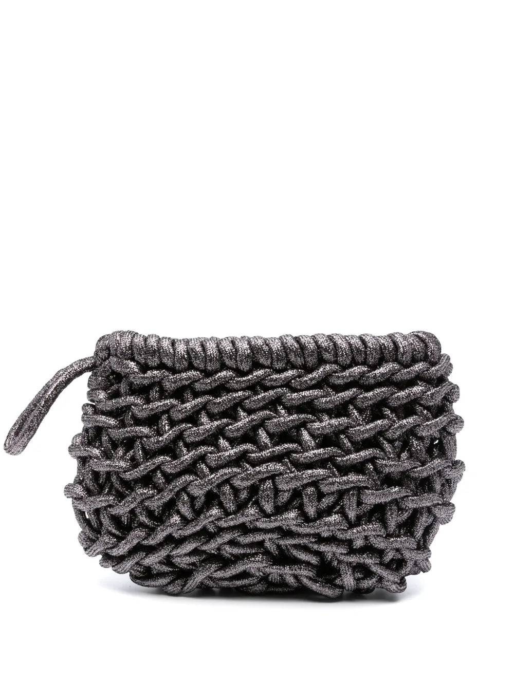 Alieninainterwoven metallic clutch bag