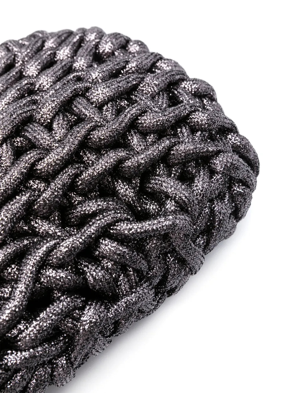 Alieninainterwoven metallic clutch bag