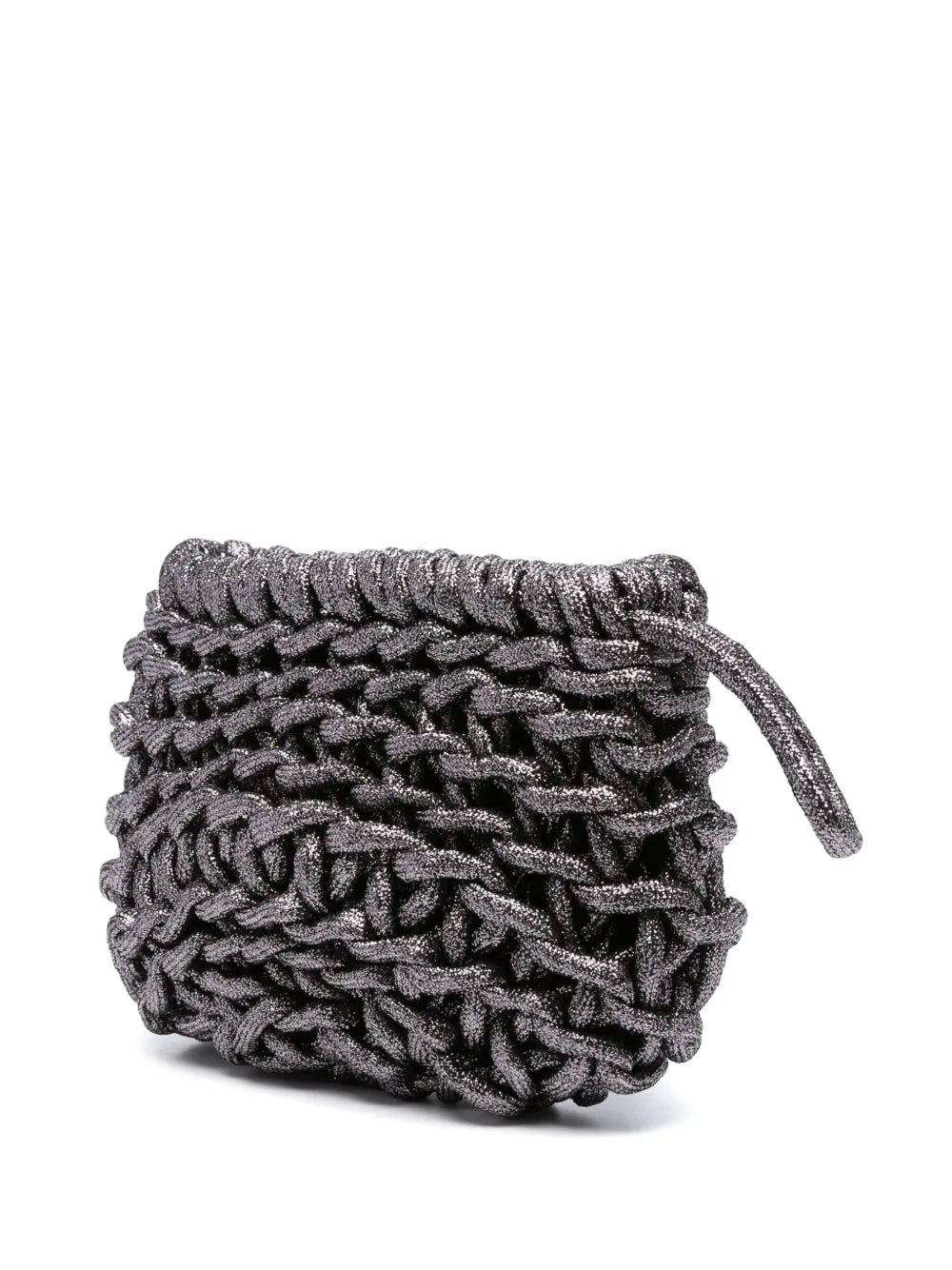 Alieninainterwoven metallic clutch bag