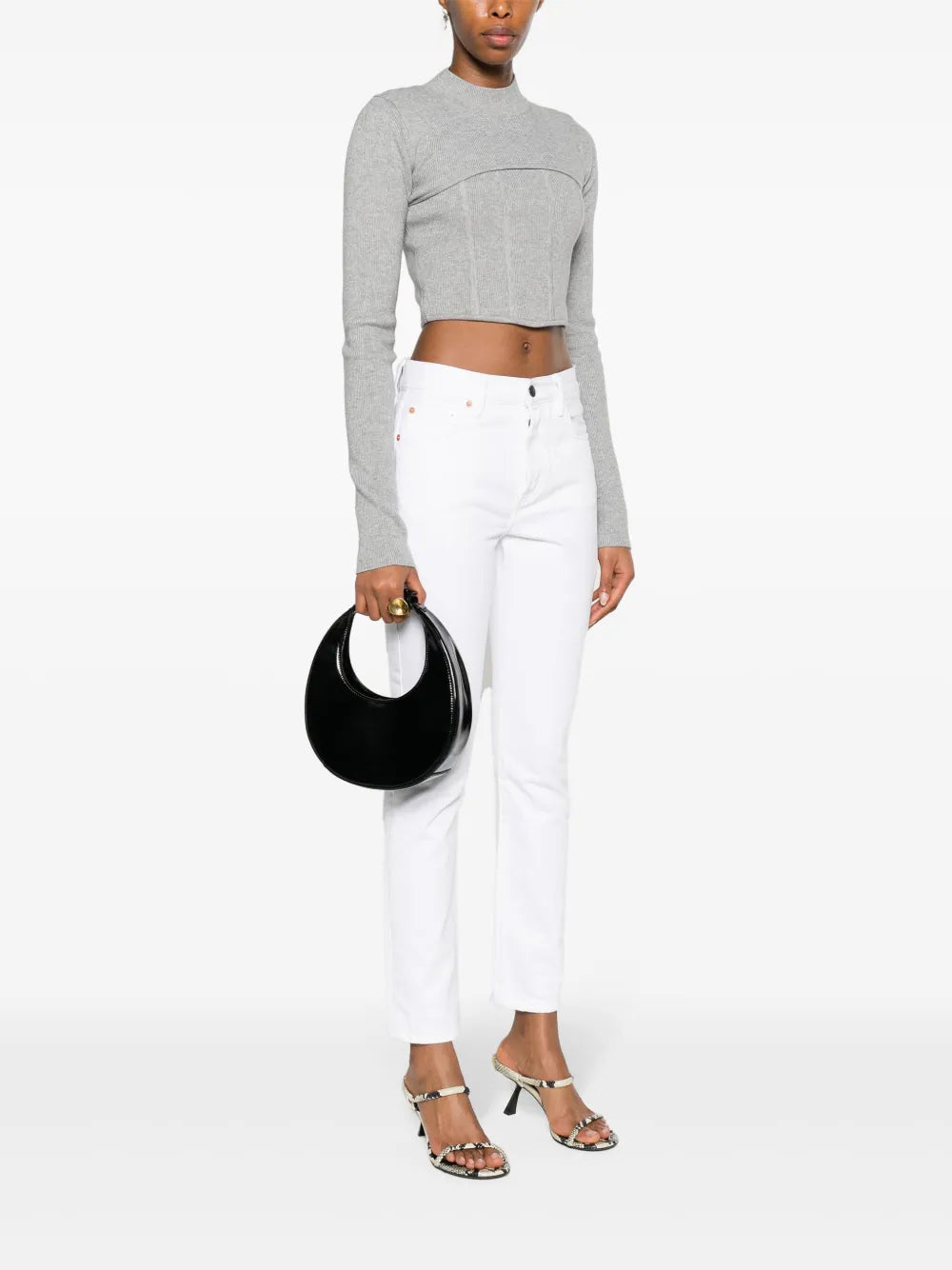 STAUDmini Moon patent leather bag