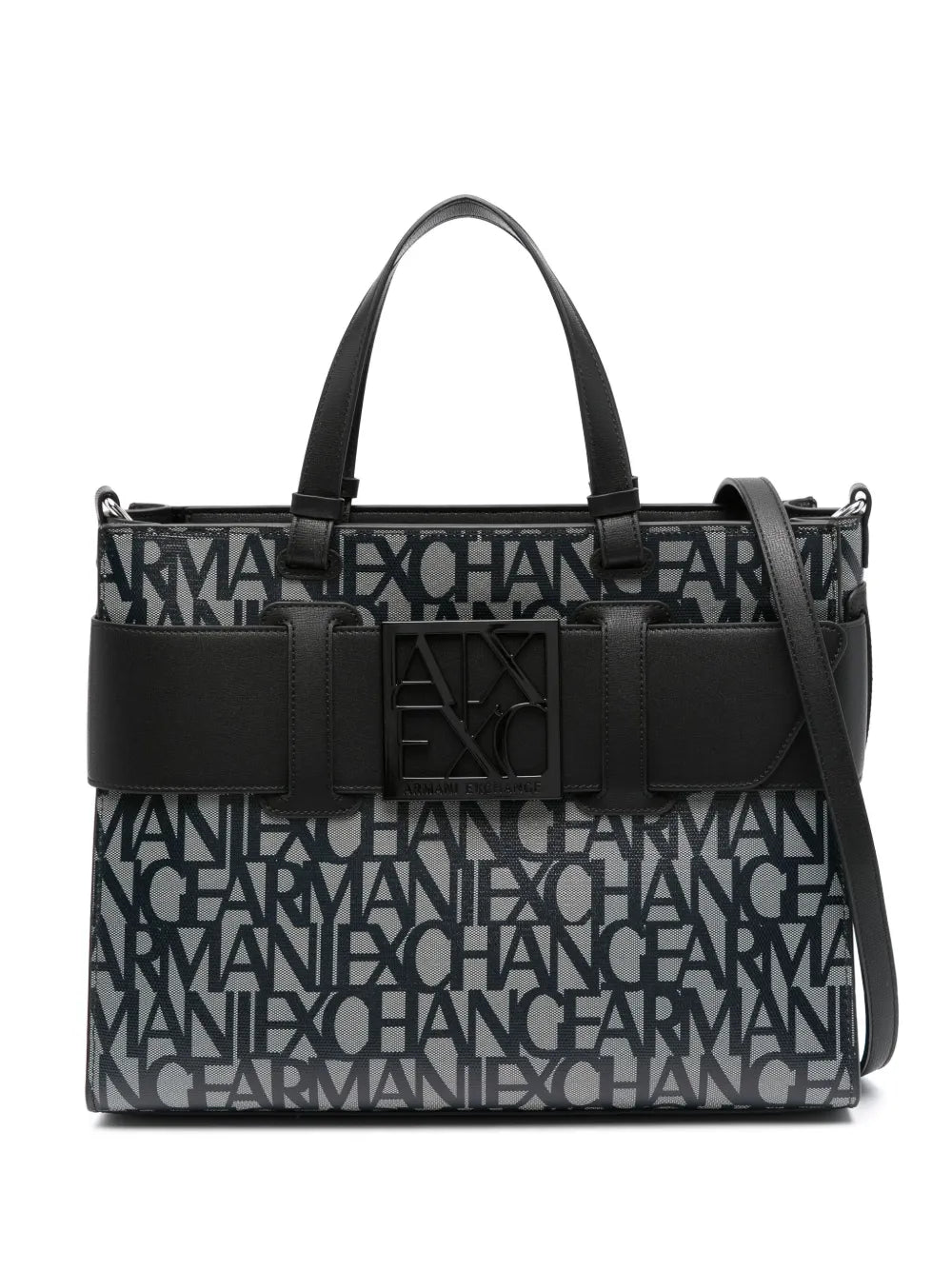 Armani Exchangelogo-print zip-fastening tote bag