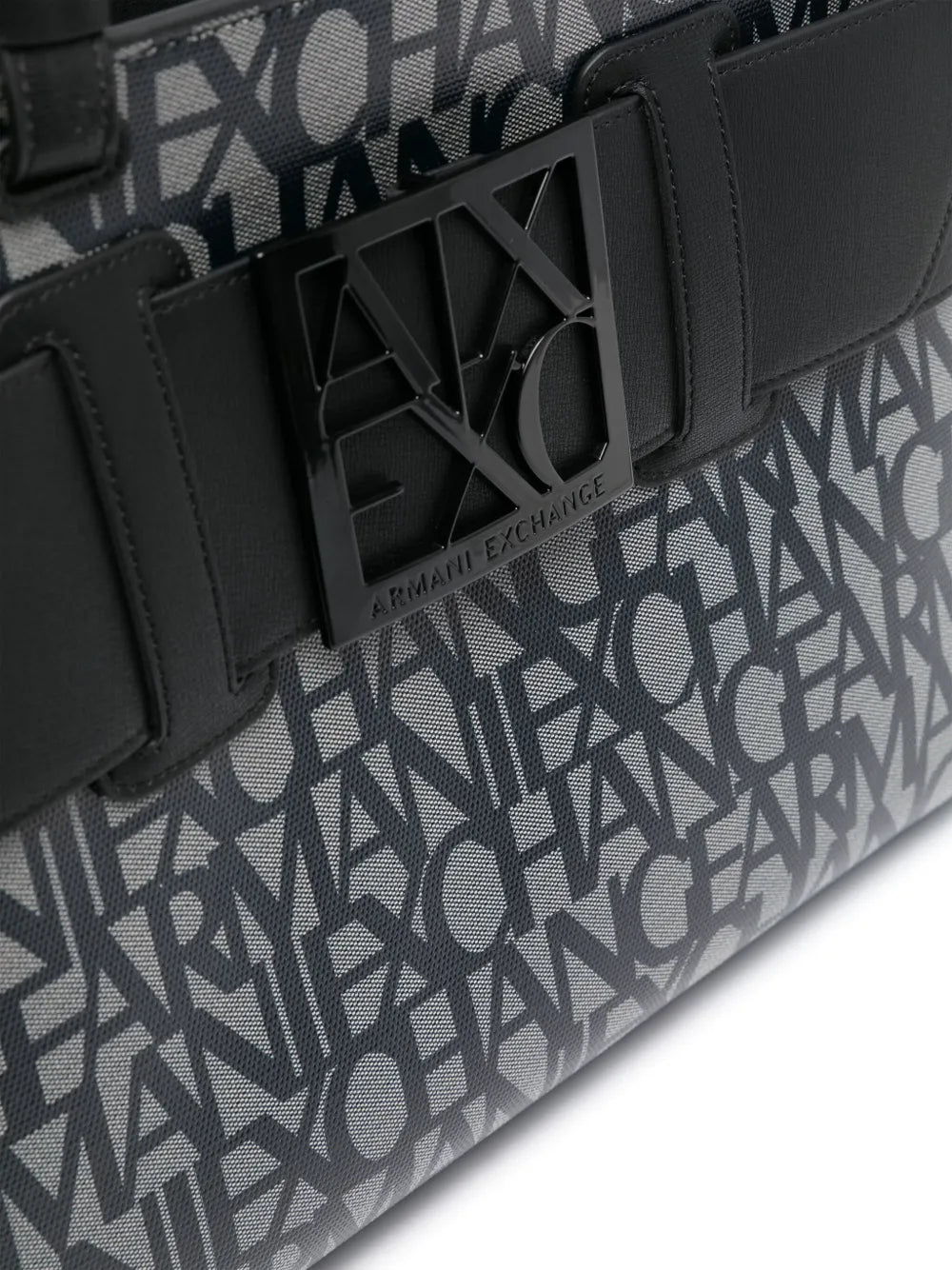 Armani Exchangelogo-print zip-fastening tote bag