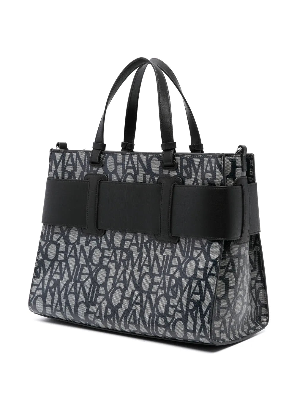 Armani Exchangelogo-print zip-fastening tote bag