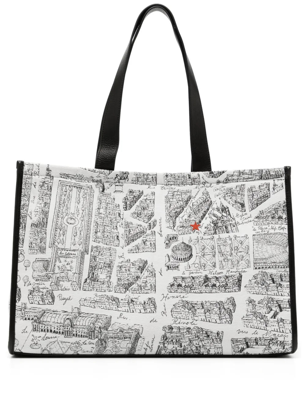 agn b. Map of Paris screen-print tote bag