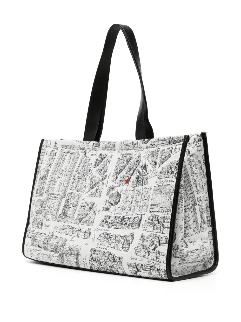 agn b. Map of Paris screen-print tote bag