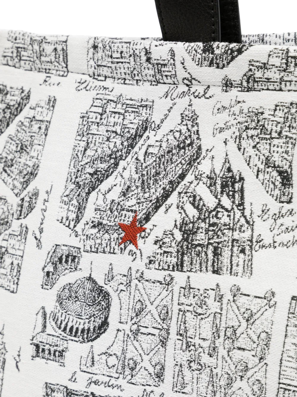 agn b. Map of Paris screen-print tote bag